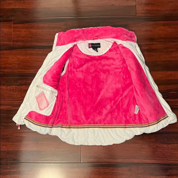 Weatherproof Garment Co White & Pink Quilted Puffer Ski Vest Kids Size 12 - Picture 3 of 16